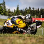 ALNE Lederkombi Reparatur Stutz Motorradrennen