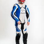 Motorradbekleidung nach Maß Modell Hellracer blau ALNE Leder