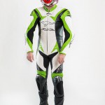 Motorradbekleidung nach Maß Modell Hellracer Kawagrün ALNE Leder