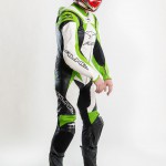 Motorradbekleidung nach Maß Modell Hellracer Kawagrün ALNE Leder
