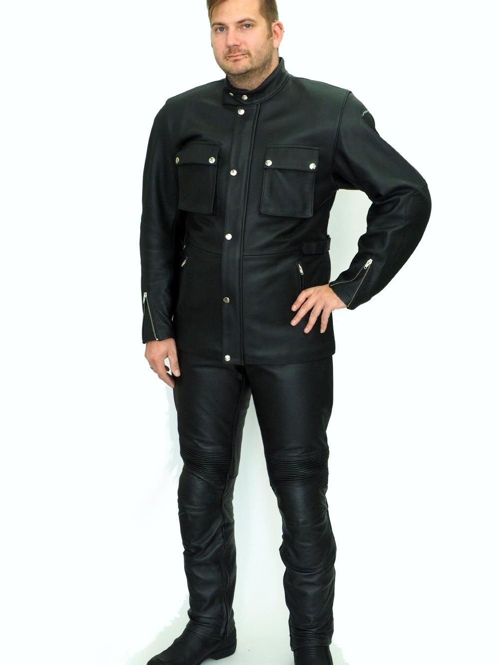 Tourenlederkombi mit Langjacke
