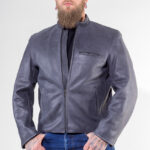 ALNE - hot-rod-leathers Nashville-Rind Lederjacke grau Maßanfertigung
