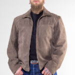 ALNE - hot-rod-leathers Texas-schlichte Nubuk Lederjacke olive Maßanfertigung