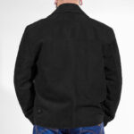 ALNE - hot-rod-leathers Texas-schlichte Nubuk Lederjacke schwarz Maßanfertigung