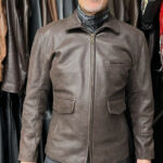 ALNE - hot-rod-leathers Brighton Longjacket Rind Lederjacke braun nach Maß