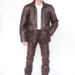 ALNE - hot-rod-leathers Brighton Longjacket Rind Lederjacke braun nach Maß