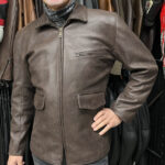 ALNE - hot-rod-leathers Brighton Longjacket Rind Lederjacke braun nach Maß