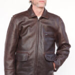 ALNE - hot-rod-leathers Brighton Longjacket Rind Lederjacke braun nach Maß