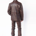 ALNE - hot-rod-leathers Brighton Longjacket Rind Lederjacke braun nach Maß