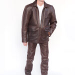 ALNE - hot-rod-leathers Brighton Longjacket Rind Lederjacke braun nach Maß