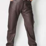 robuste Jagd-Lederhose braun Maßanfertigung von ALNE