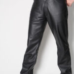 ALNE Lederjeans loose fit Rindleder schwarz Maßanfertigung