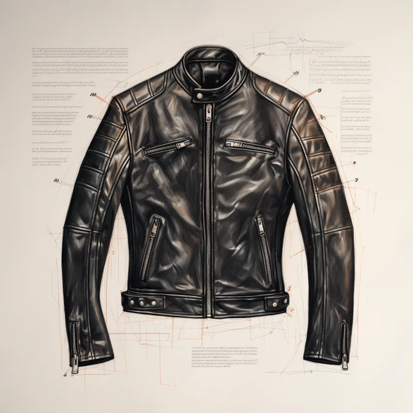 Yps7846_technical_sketch_of_black_leatherjacket_531beb6c-428a-4e1a-937f-ea1efc73ee61 ALNE Lederbekleidung GmbH hot-rod-leathers Designer Konzept Lederjacken