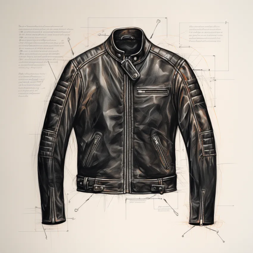 Yps7846_technical_sketch_of_black_leatherjacket_9d563fd5-d000-49ac-85a6-bc57756cc390 ALNE Lederbekleidung GmbH hot-rod-leathers Designer Konzept Lederjacken