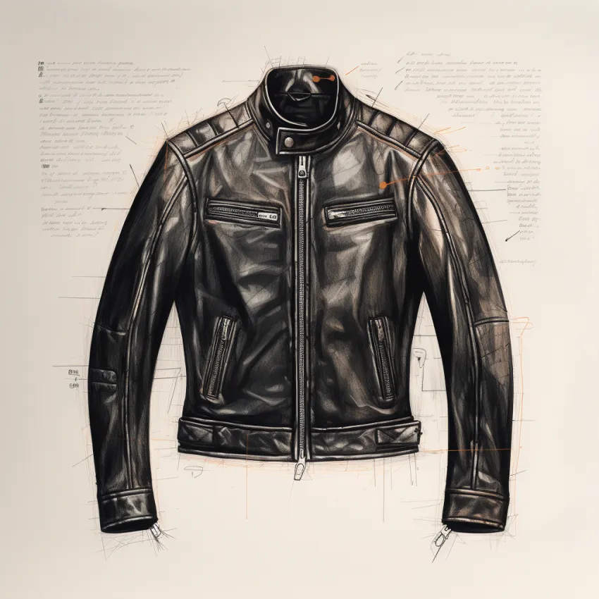 Yps7846_technical_sketch_of_black_leatherjacket_b786948f-a3b9-429d-ae5a-8bfed8fac66d ALNE Lederbekleidung GmbH hot-rod-leathers Designer Konzept Lederjacken
