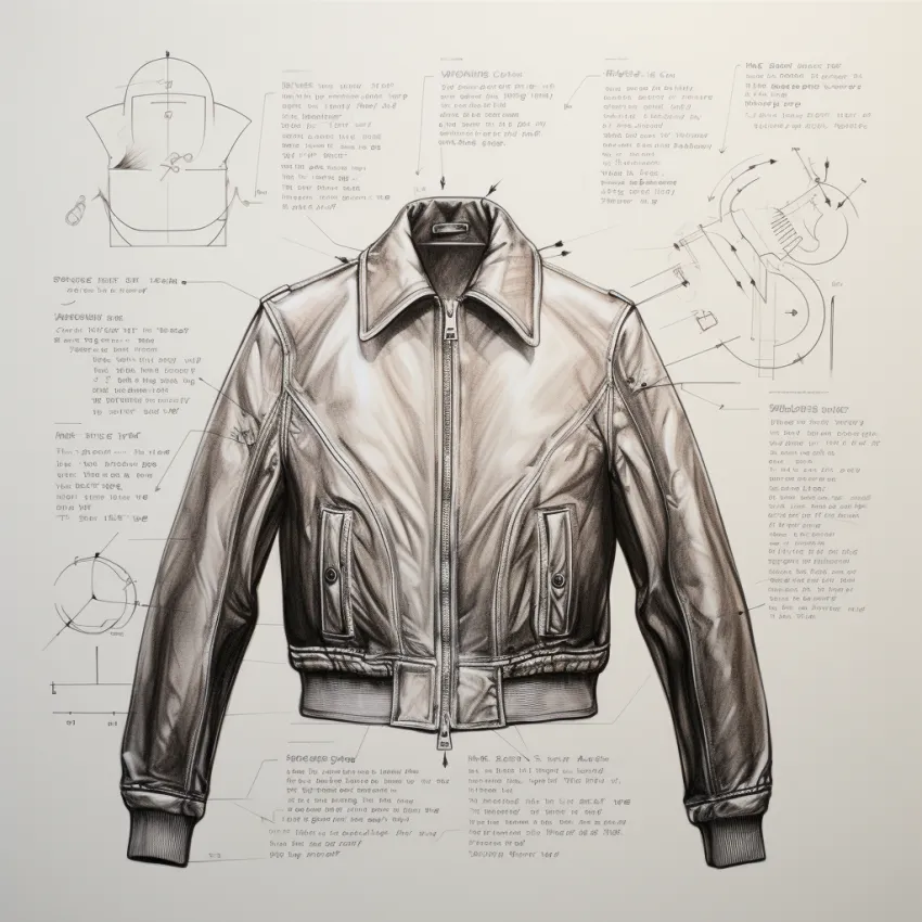 Yps7846_technical_sketch_of_leatherjacket_962e216a-7c5a-464a-abd4-39d1d04f9981 ALNE Lederbekleidung GmbH hot-rod-leathers Designer Konzept Lederjacken