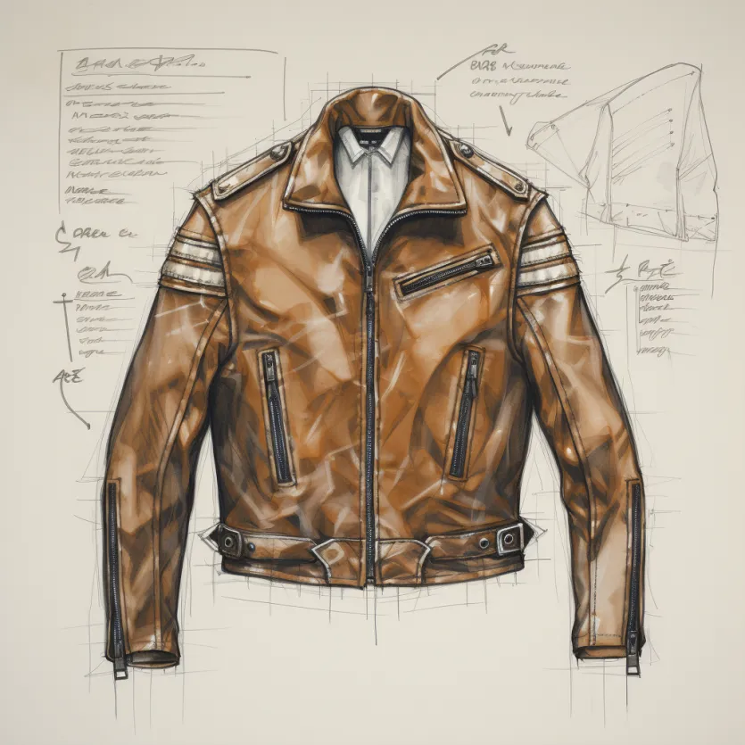 Yps7846_technical_sketch_of_leatherjacket_b5bd9ece-4603-4d94-bc62-d7525b052fa7 ALNE Lederbekleidung GmbH hot-rod-leathers Designer Konzept Lederjacken