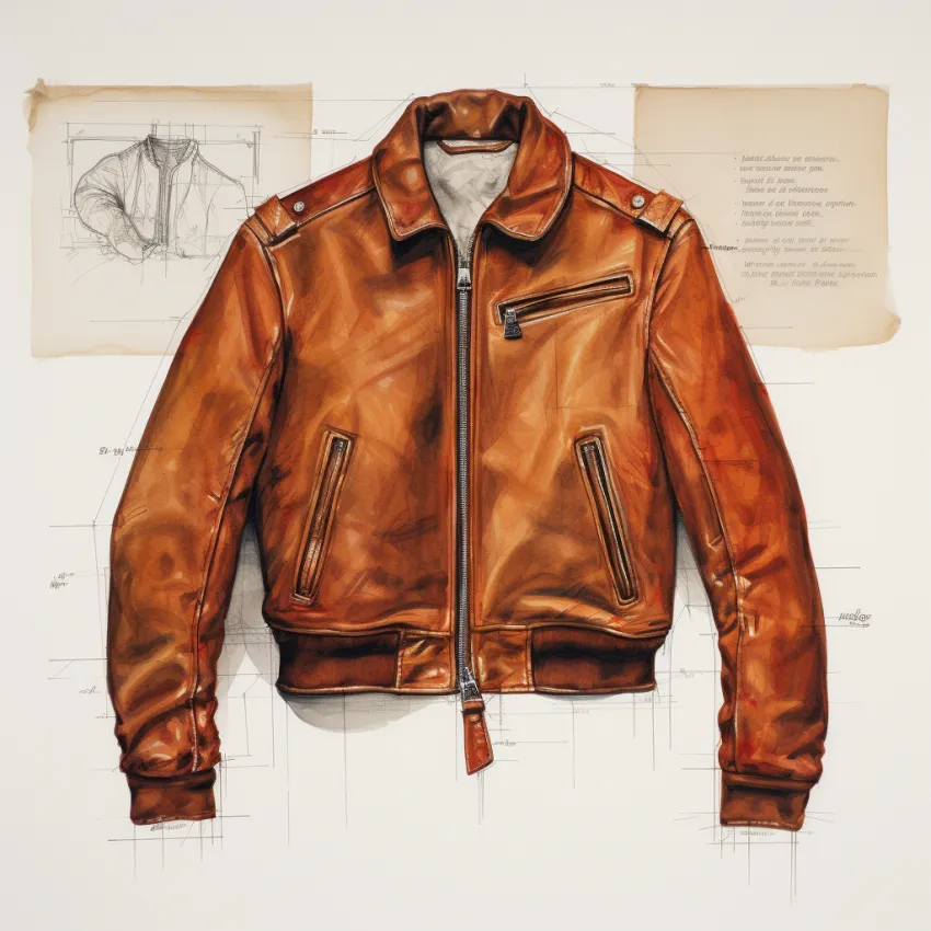 Yps7846_technical_sketch_of_rough_leatherjacket_48d224c5-725d-4f10-9e88-d271936fdf7c ALNE Lederbekleidung GmbH hot-rod-leathers Designer Konzept Lederjacken