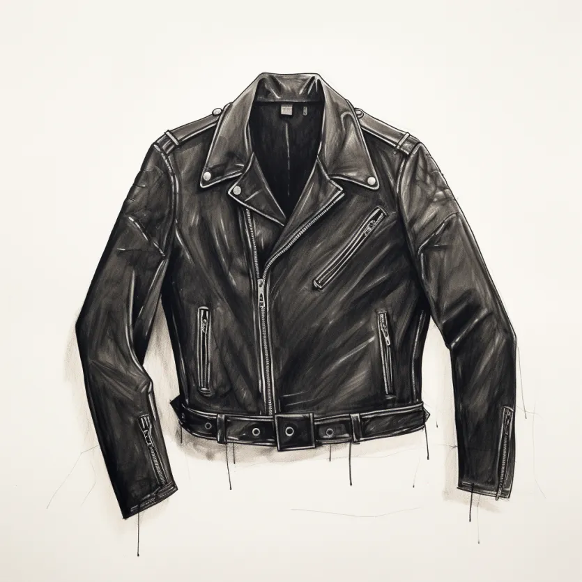 yps7846_simple_line_sketch_of_a_black_leatherjacket_5466e67e-b1f3-469a-b6fb-c653d43e0257 ALNE Lederbekleidung GmbH hot-rod-leathers Designer Konzept Lederjacken