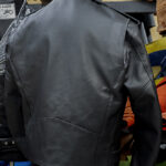 Rocker Lederjacke in matter Ausführung